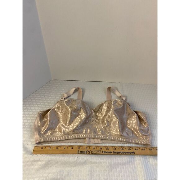 JMS Just My Size beige animal print bra no wire DD 46/105 3 hooks - Picture 5 of 5